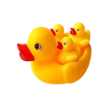 Quacky Fun Bath Time 6 Pack Floating Duck Toys with Squeak