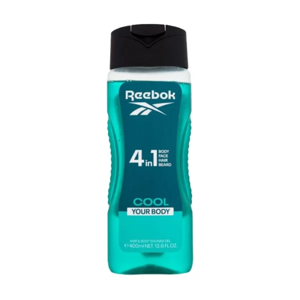Reebok 4in1 Cool Your Body Hair & Body Shower Gel 400ml