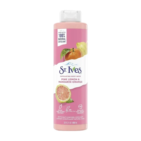 ST. Ives Pink Lemon & Mandarin Orange Exfoliating Body Wash 650ml