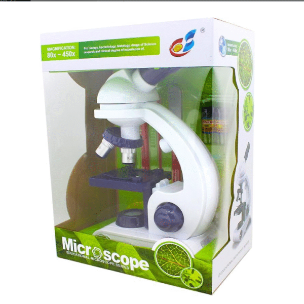 Study & Amusement Microscope for kids 80X, 200X, and 450X Magnification