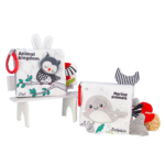 TOLOLO Visual Black and White Tail Cloth Book Baby Tear Can't Bite Baby Early Education Cognitive Stereo Cloth Book