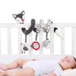 TOLOLO black and white crib wrap cartoon fox bed hanging car pendant plush bed wrap toy