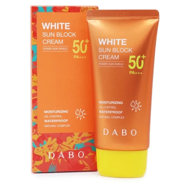 White Sun Block Cream (50+PA+++) Moisturizing Oil Control Waterproof Natural Complex 70ml
