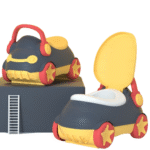 2025 Factory Direct Sales High Quality Children's PU Toilet Cushion Cartoon Car Design Portable Baby Potty Seat