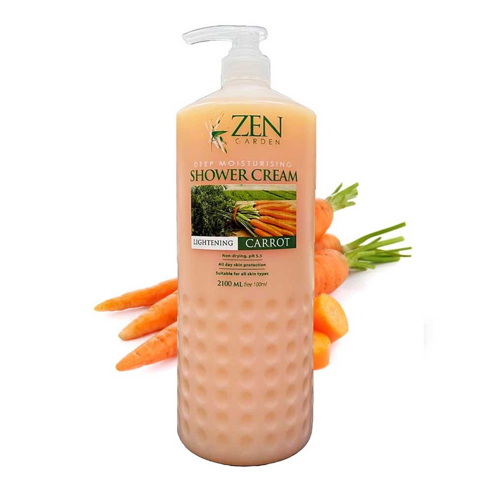 Zen Lightening Carrot Shower Cream Deep Moisture 2100ml