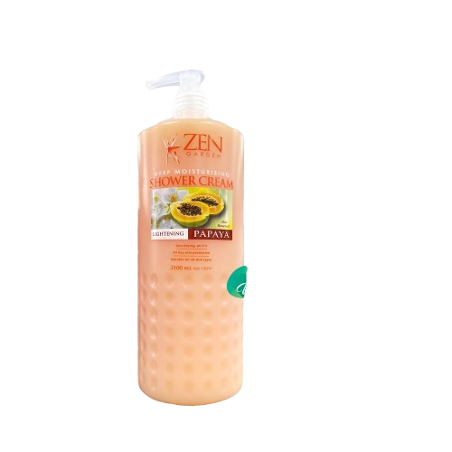 Zen Lightening Papaya Shower Cream Deep Moisture 2100ml