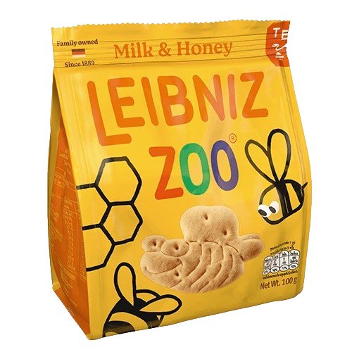 Leibniz Zoo Milk & Honey Biscuits 100g