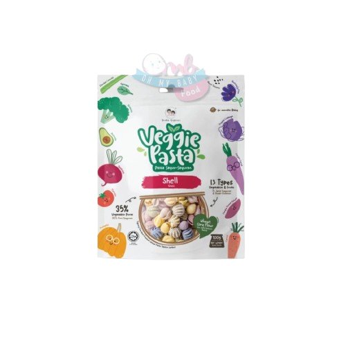 Double Happiness Veggie Pasta Shell 100g Baby Pasta