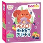 Baebis Peach Berry Puffs Rice Biscuit 35g Baby Snack