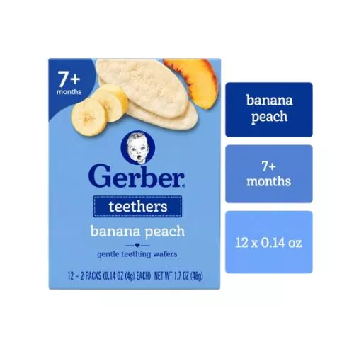 Gerber Banana Peach Teethers Wafers 48gm