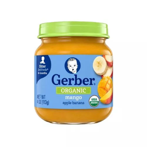 Gerber Organic Mango Apple & Banana Custard 113gm