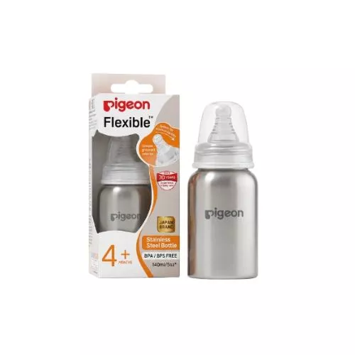 Pigeon Flexible Slim Neck Steel Feeder Bottle 140ml