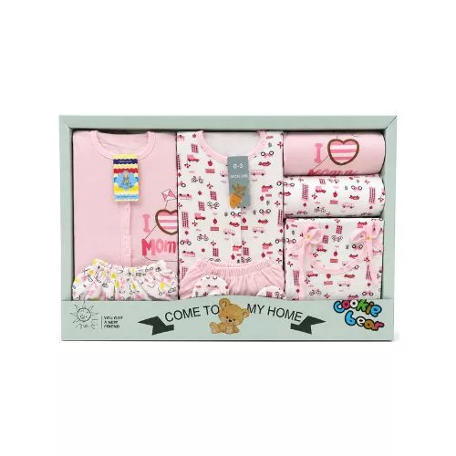 Premium Newborn Baby Gift Set 8 Pcs Pink