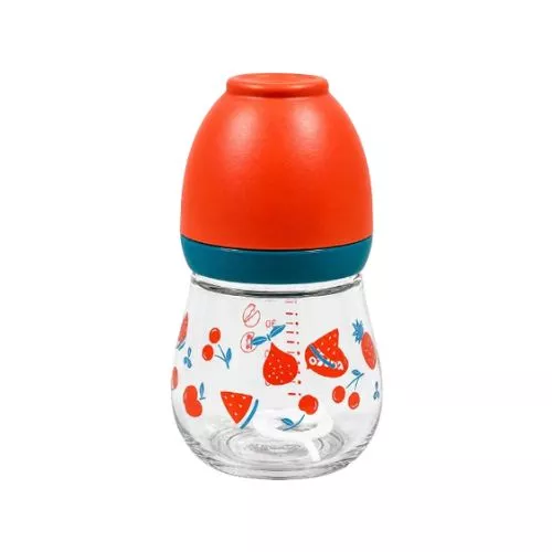 Rovco Wide Neck Glass Feeder 150ml Red