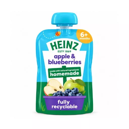 Heinz Apple & Blueberries Puree 6+ Months 100g