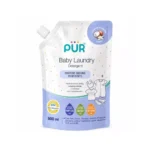 Buy PUR Baby Laundry Detergent 500ml with Coconut & Vanilla scent. Made in Thailand with organic ingredients for gentle baby clothes and family laundry.